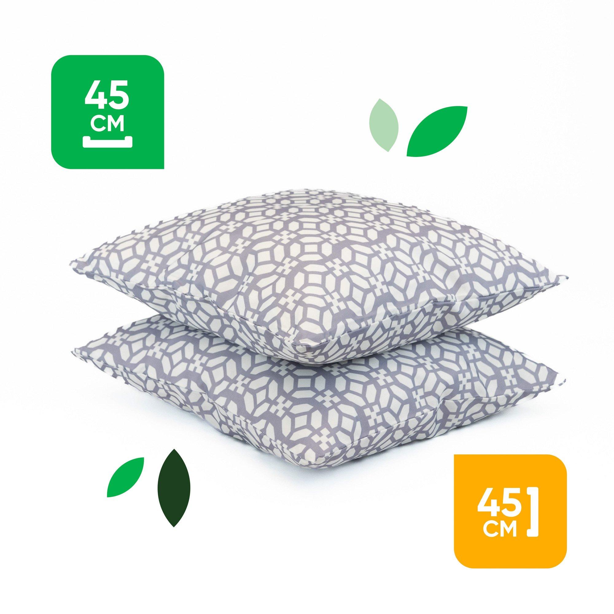 Grey - Streetwize - Outdoor Geo  Scatter Cushions - 2