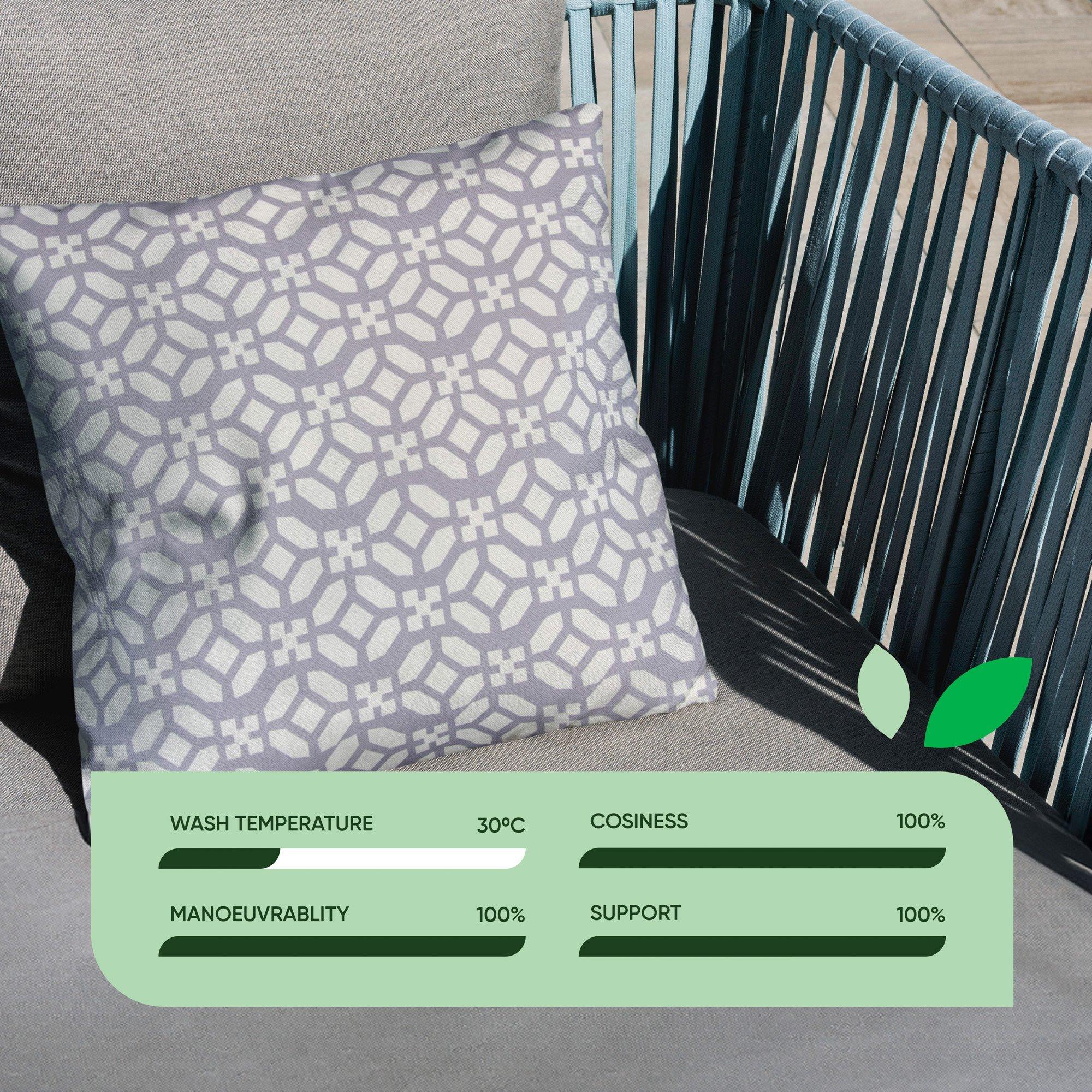 Grey - Streetwize - Outdoor Geo  Scatter Cushions - 3