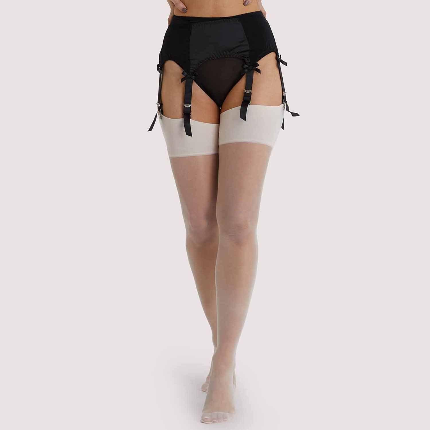 Nude - Playful Promises - Creme De Peche Seamed Stockings - 1