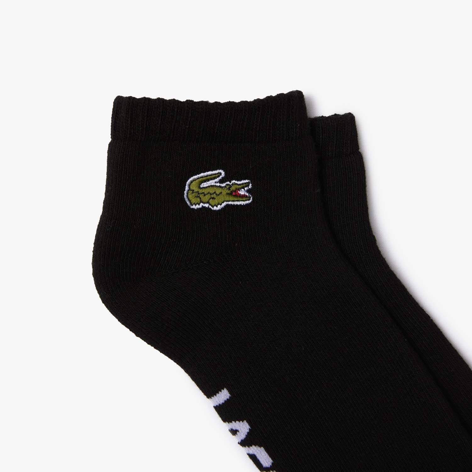 Black - Lacoste - Short Cotton Sports Socks - 2