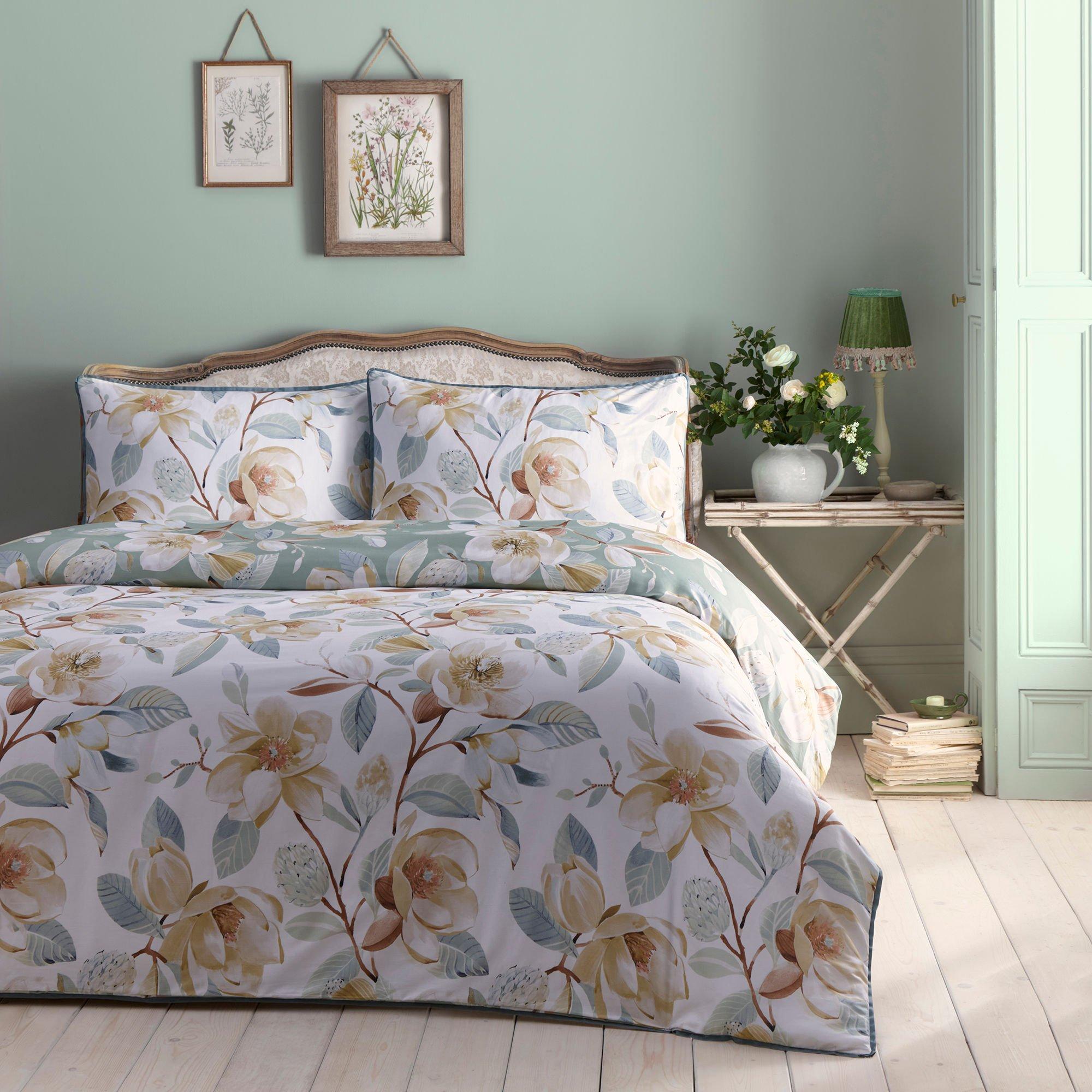 Green - Appletree - Eleanor 100% Cotton Duvet Cover Set - 4