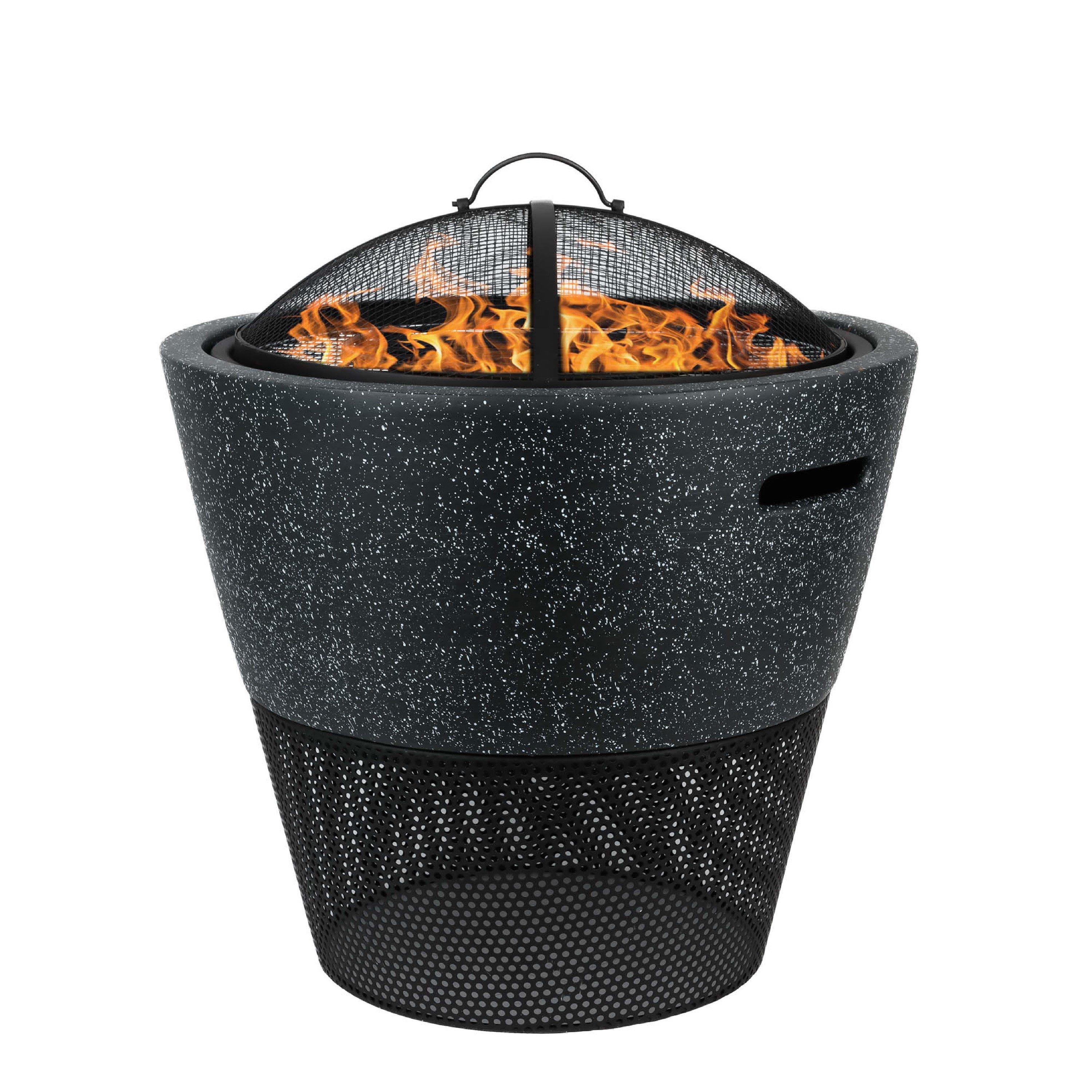 Grey - Streetwize - Round Firepit with Log Storage - 1