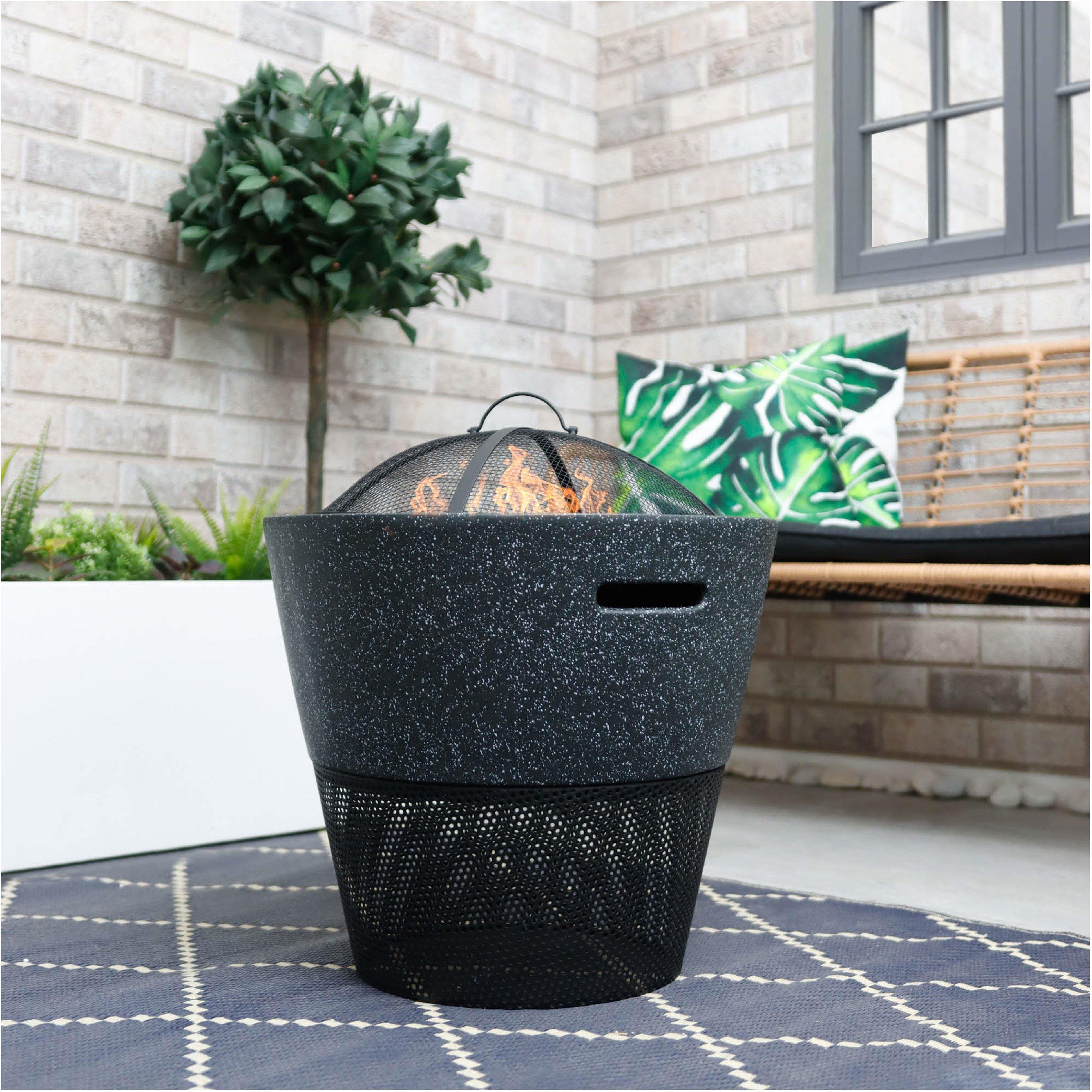 Grey - Streetwize - Round Firepit with Log Storage - 3