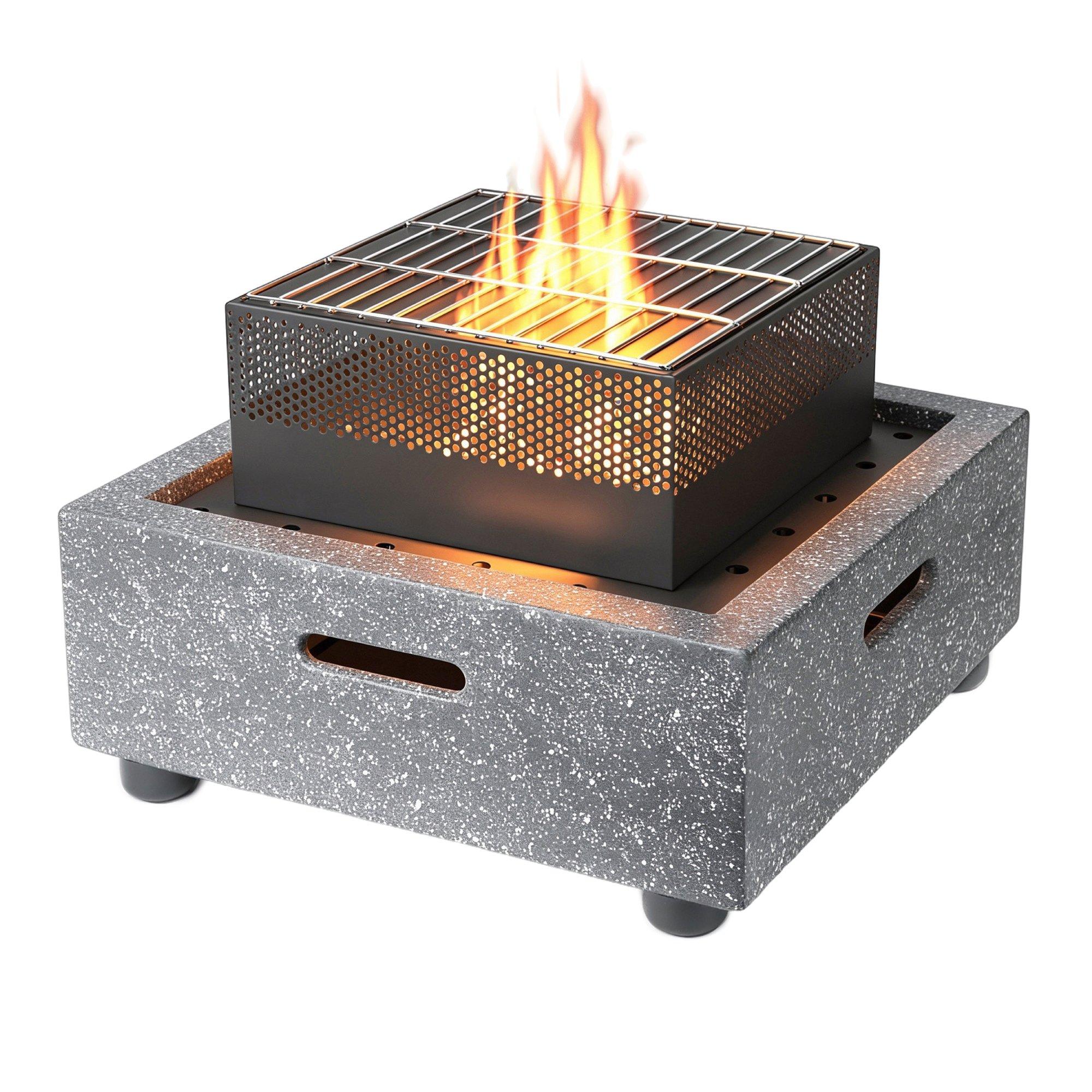 Grey - Streetwize - Square Firepit - 1