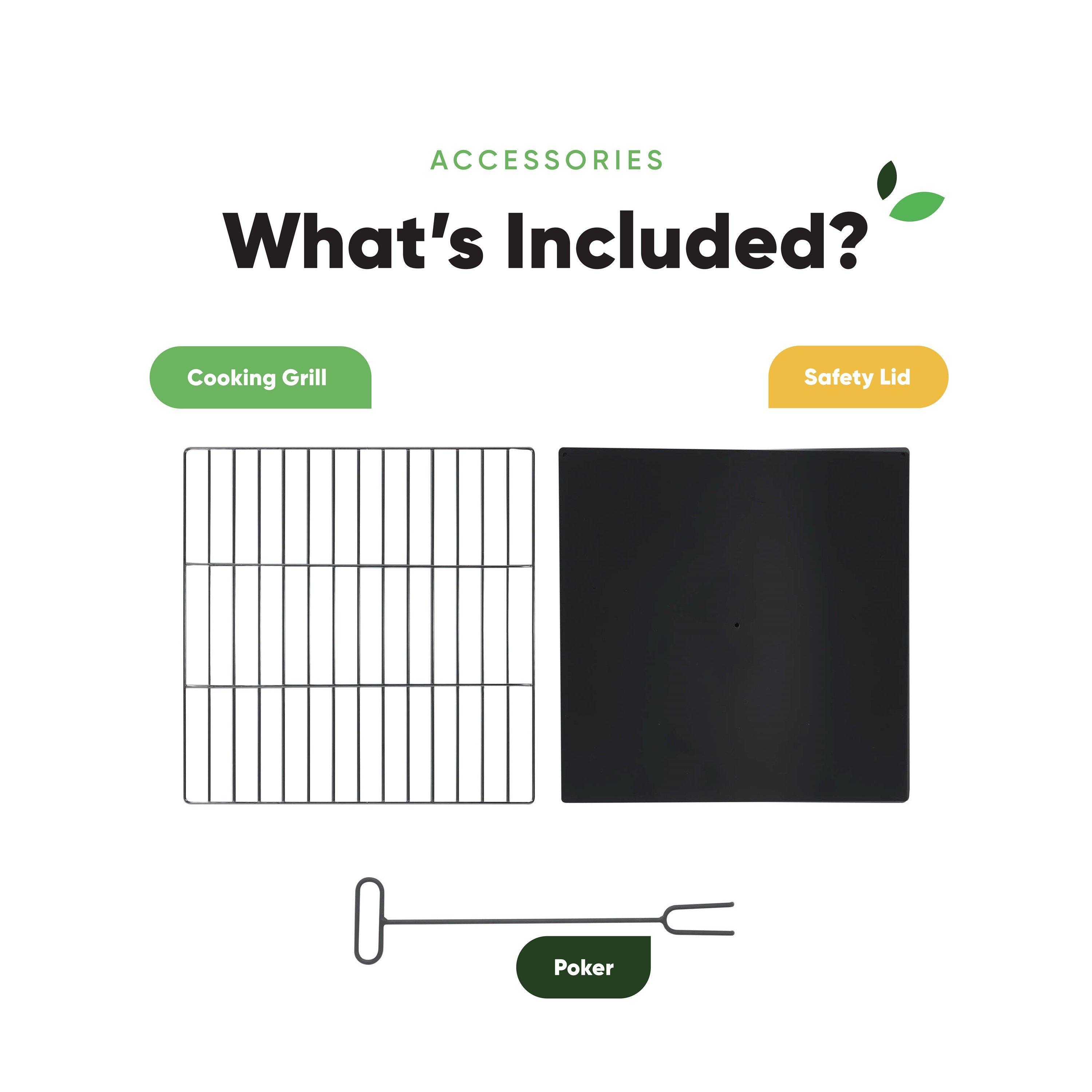 Grey - Streetwize - Square Firepit - 6