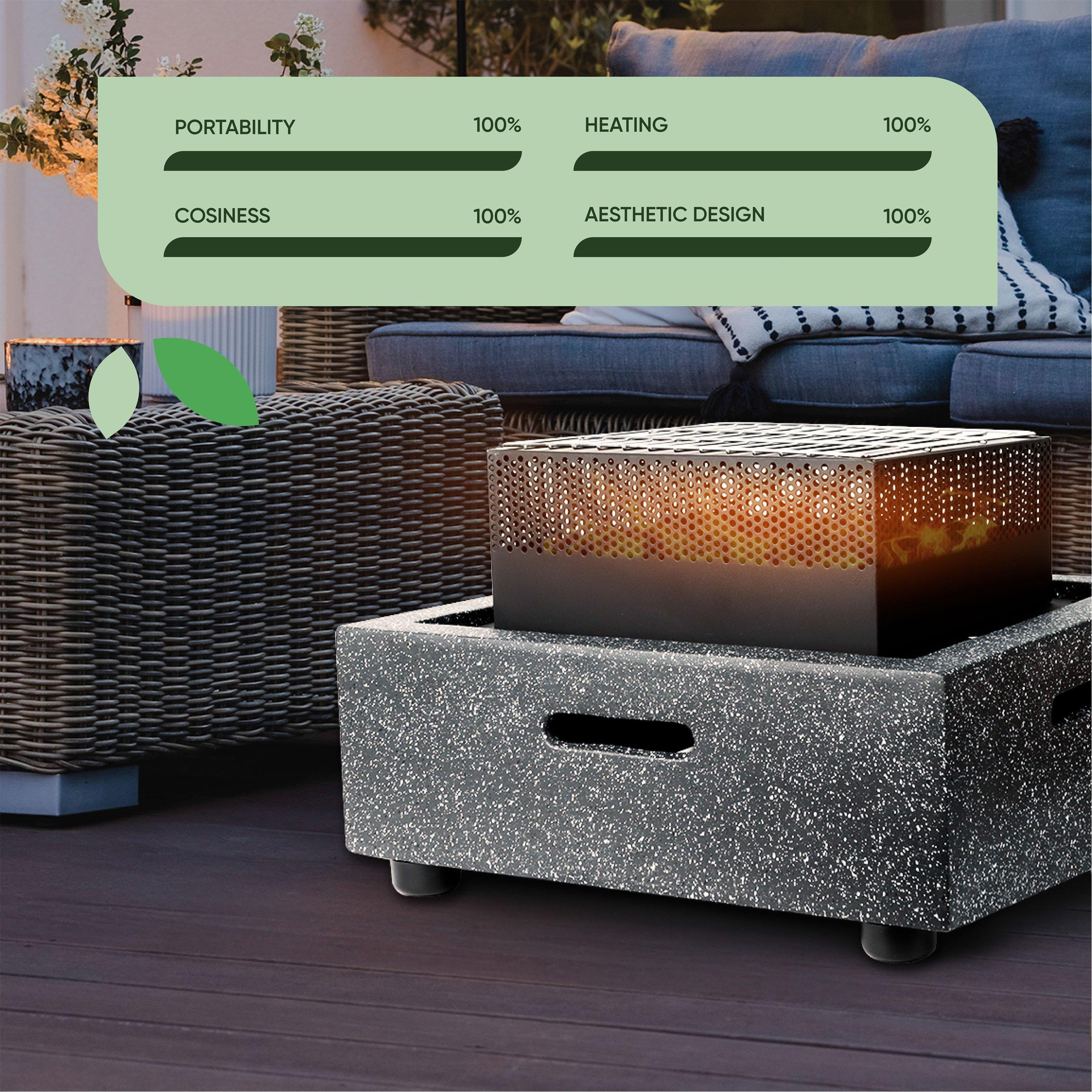 Grey - Streetwize - Square Firepit - 7
