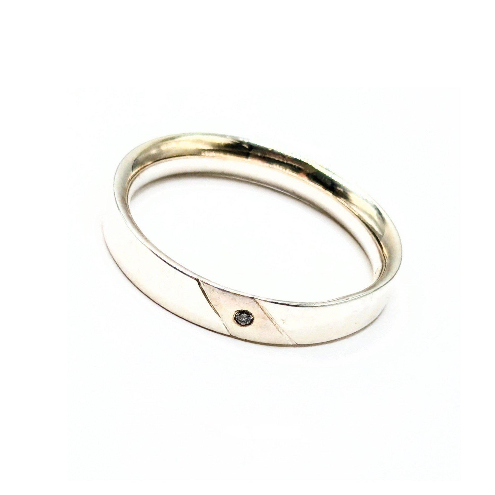 Silver - Espree - Espree Silver band ring set with a diamond