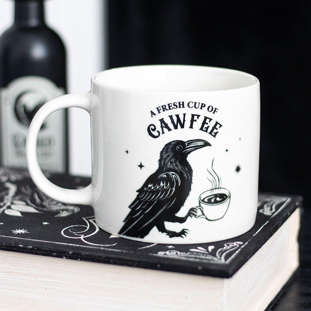 White - Something Different - Fresh Cup of Cawfee Raven Mug - 1