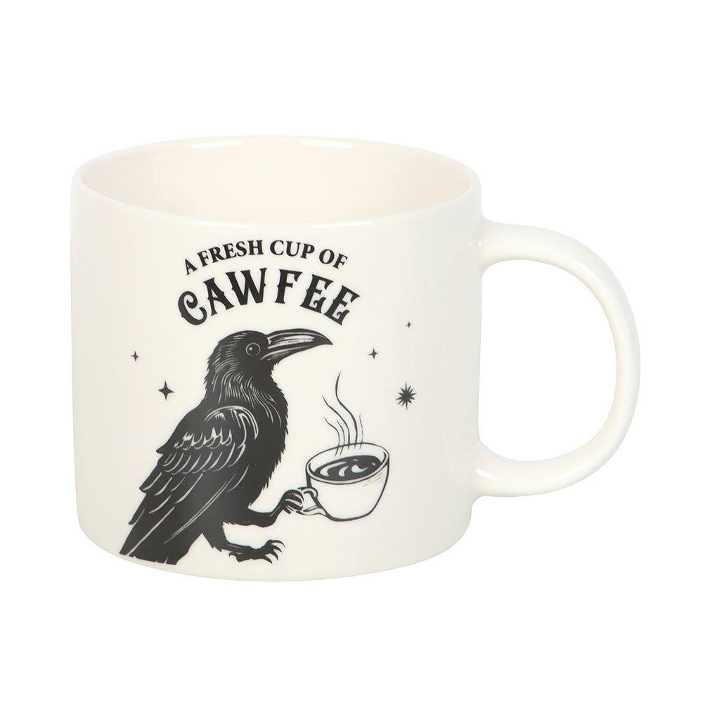 White - Something Different - Fresh Cup of Cawfee Raven Mug - 4