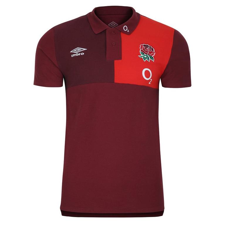 Rouge/Écarlate - Umbro - tartan trim short-sleeved polo shirt Grigio - 1