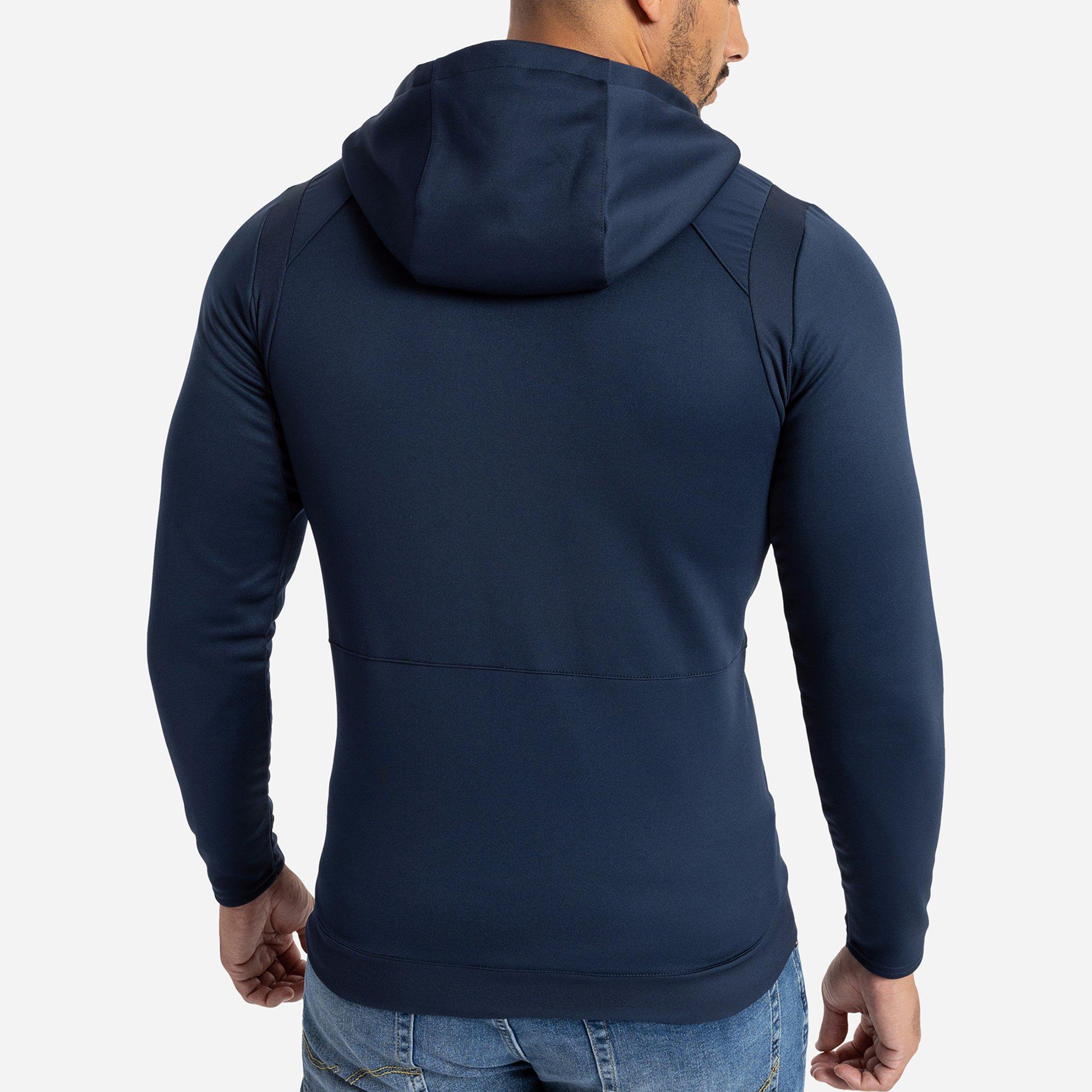 Azul-marinho/escarlate - Umbro - Men's England Rugby 2023 Long Sleeve Hooded Jacket - 2