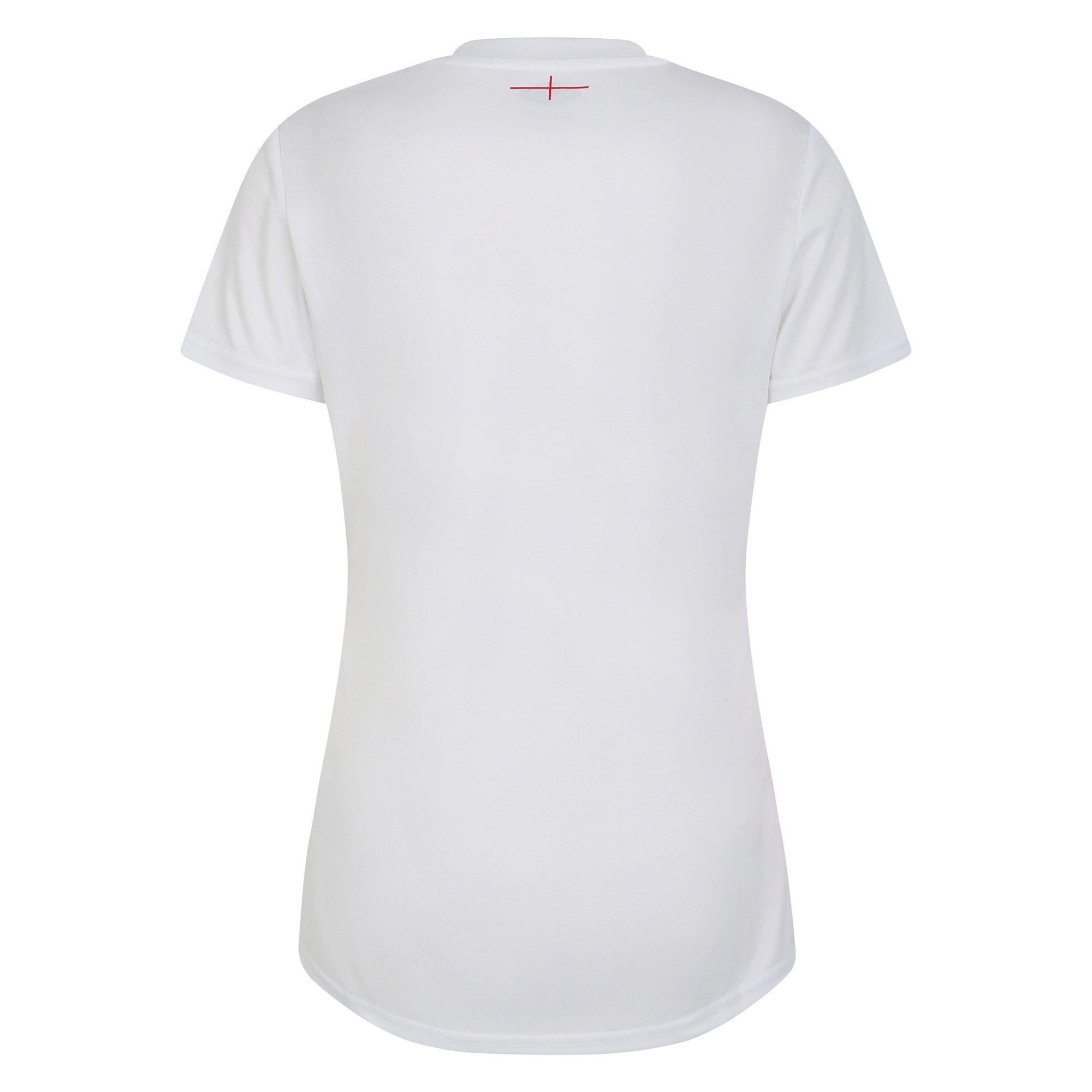 White/Coral - Umbro - England Rugby Warm Up Shirt 2023 Womens - 2