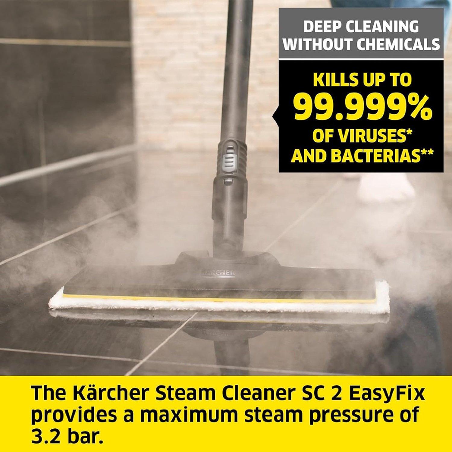 White - Karcher - Karcher SC 2 EasyFix Steam Cleaner - White & Black - 2