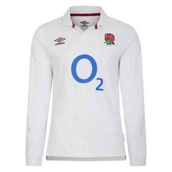 Umbro England Rugby Home Classic Long Sleeve Shirt 2023 2024 Adults