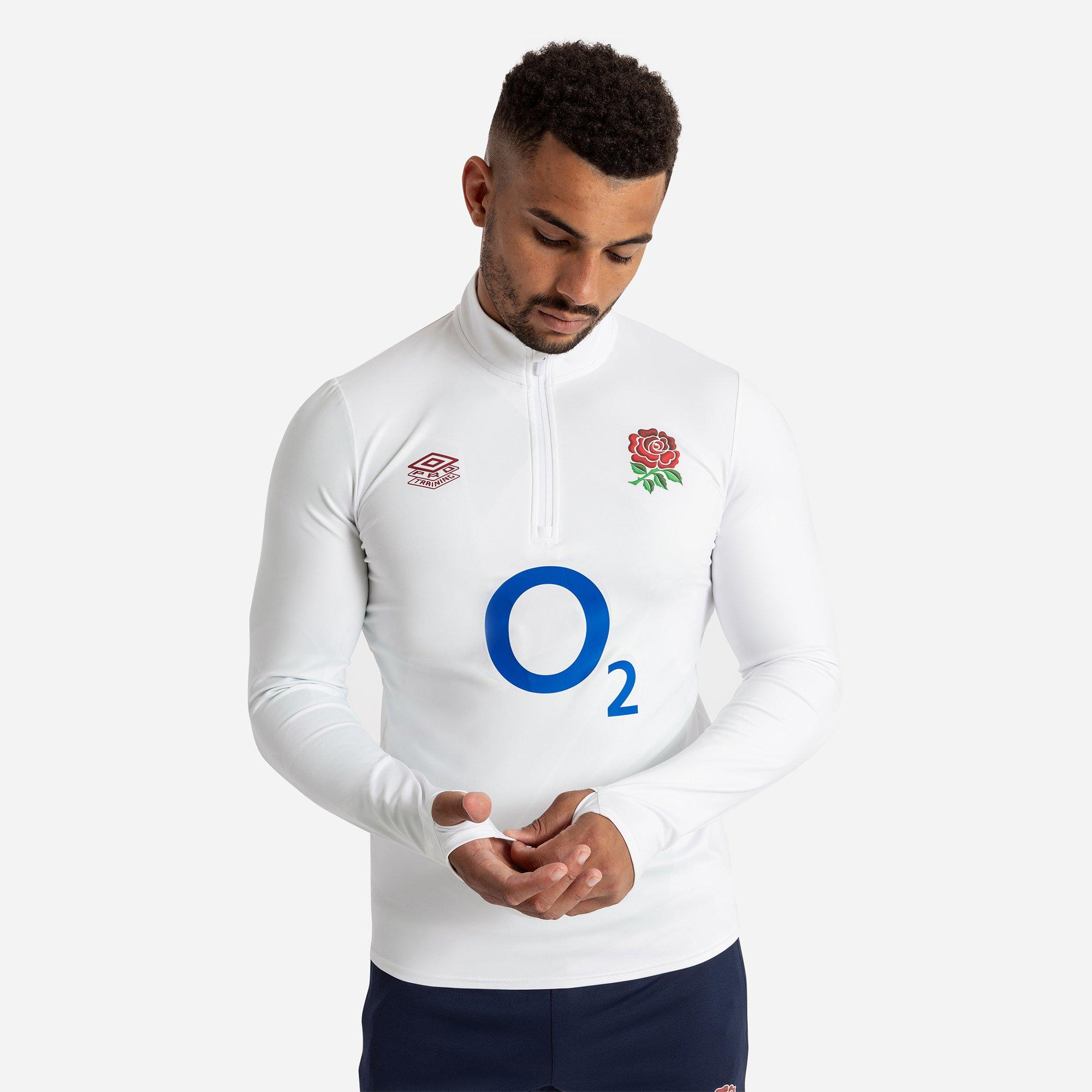 Brillant Wit/Blauw - Umbro - England Rugby Warm Up Mid Layer Top 2023 Adults - 4