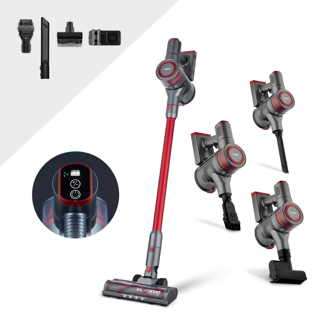 Red - Tower - VL40 EVO Pets 22.2V Cordless Vac 3-IN-1 - 1