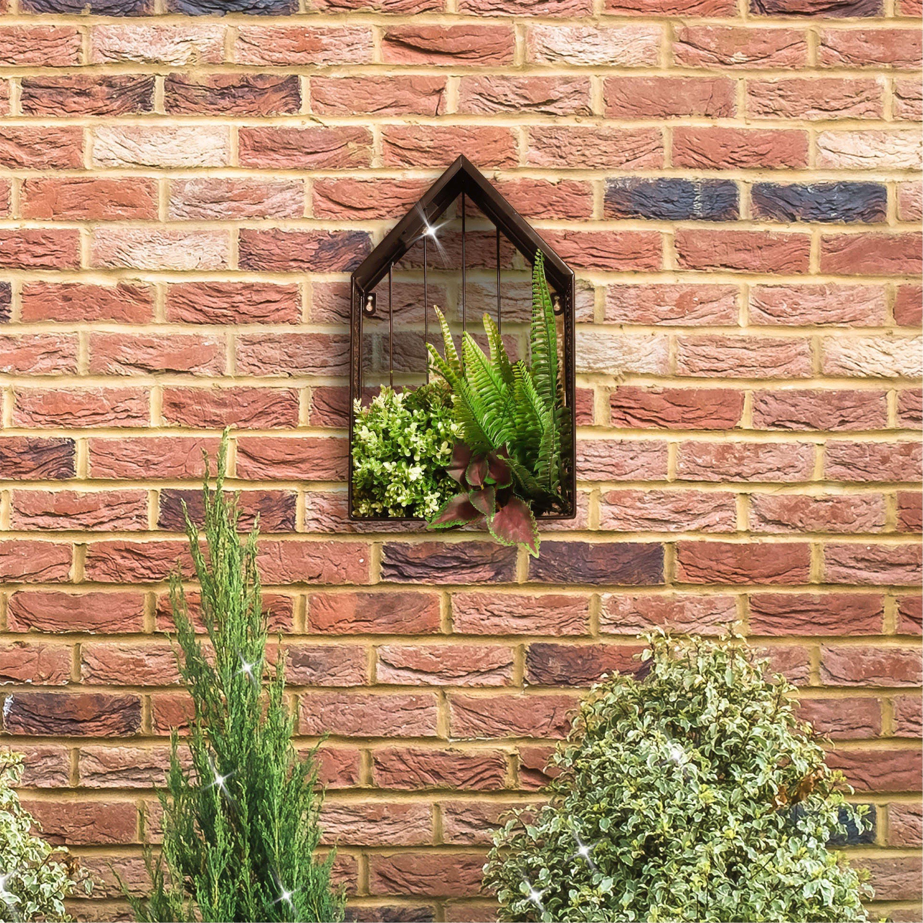 Black - Streetwize - Solar House Wall Planter - 1