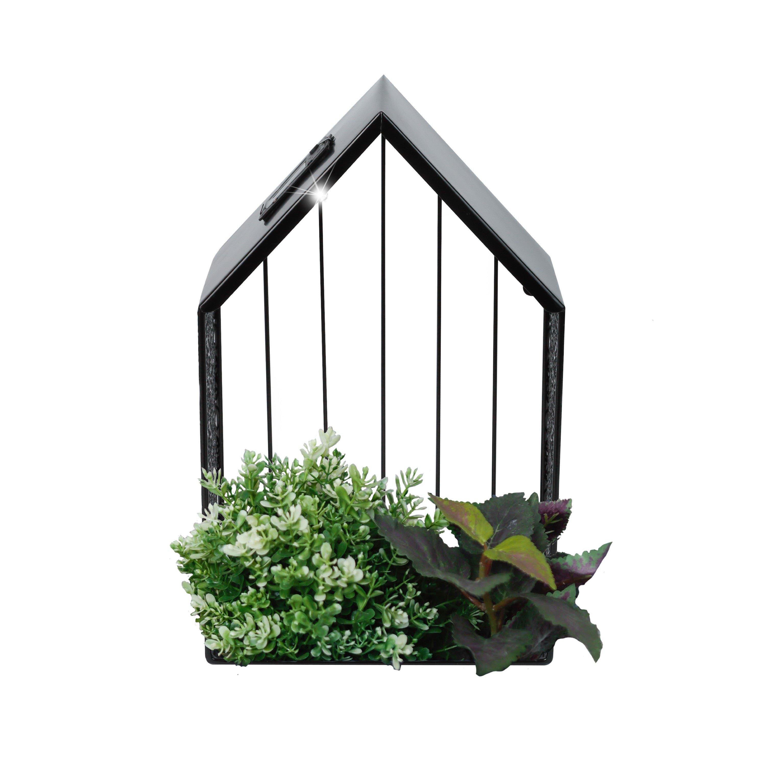 Black - Streetwize - Solar House Wall Planter - 2