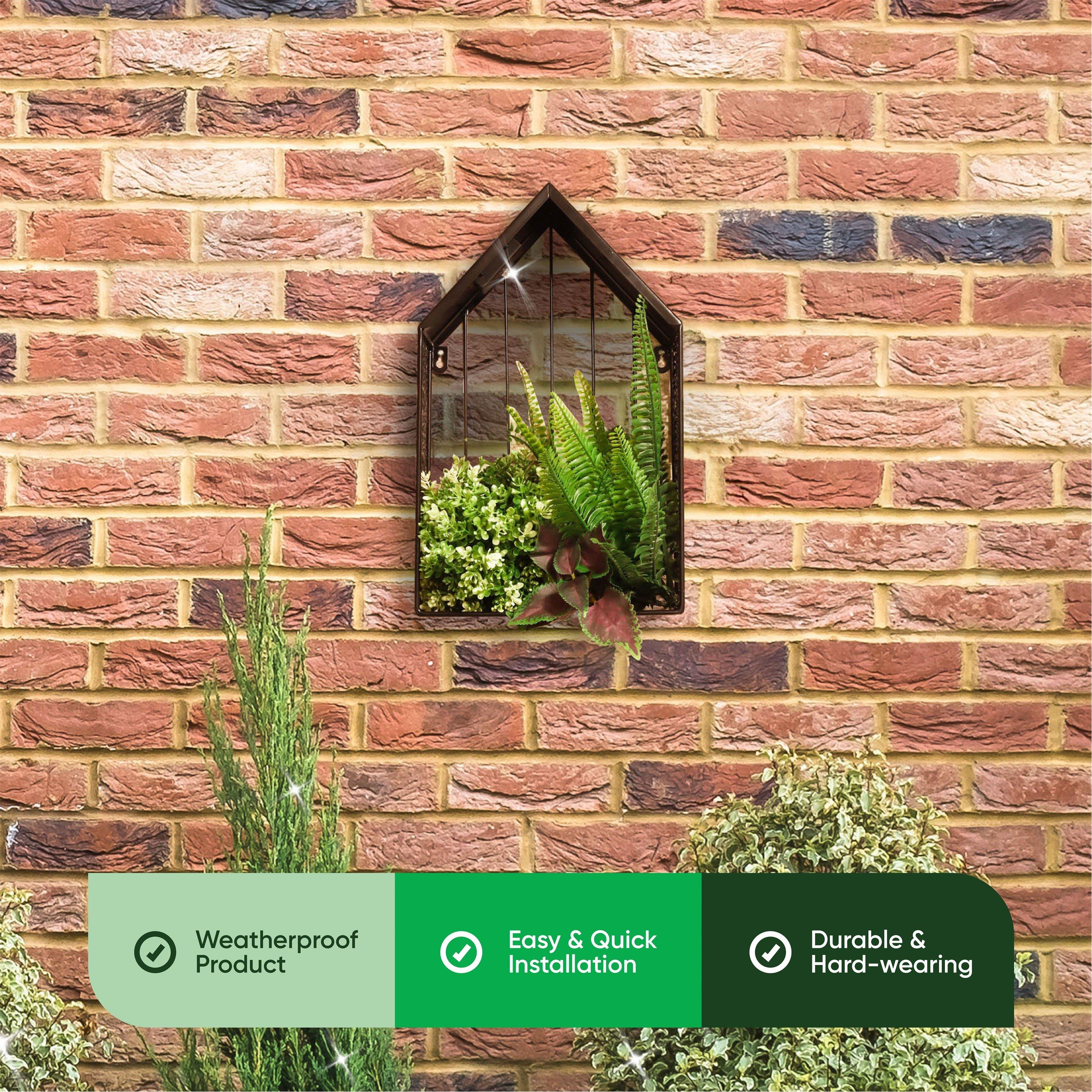 Black - Streetwize - Solar House Wall Planter - 4