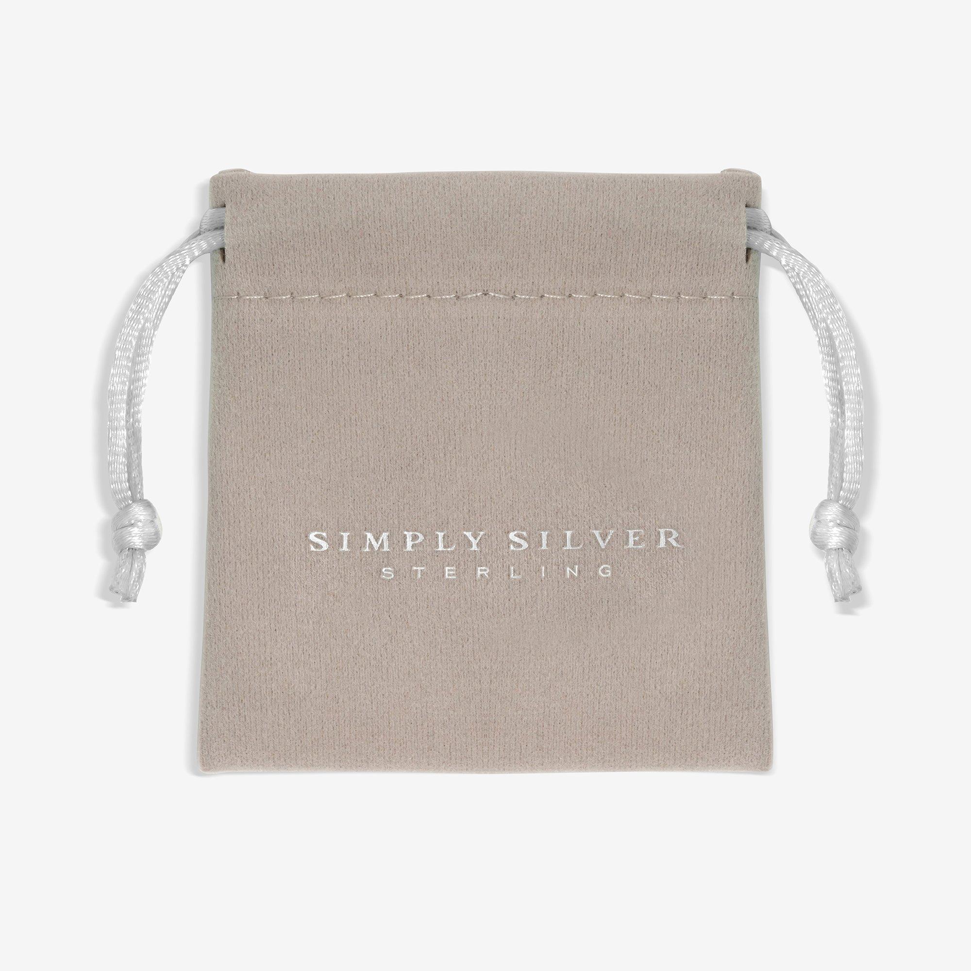 Silver - Simply Silver - Sterling Silver 925 CZ Clover Pendant - Gift Pouch - 5