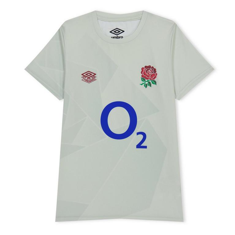 Dew/Métal - Umbro - England Rugby Warm Up Shirt 2023 2024 Juniors - 1
