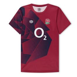 Umbro England Rugby Warm Up Shirt 2023 Juniors