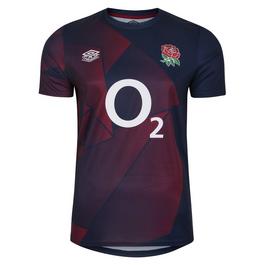 Umbro England Rugby Warm Up Shirt 2023 Juniors