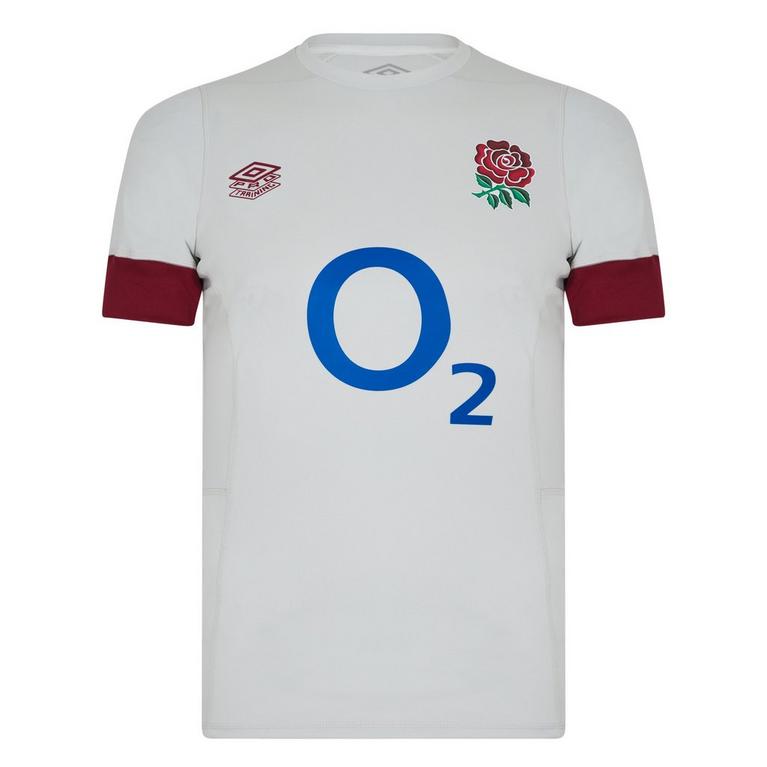 Rosée/Rouge - Umbro - England Rugby Training Shirt 2023 2024 Adults - 1