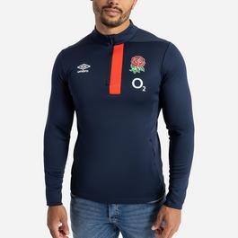 Umbro England Rugby Half Zip Fleece Top 2023 2024 Adults