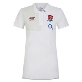 Umbro England Red Roses Rugby CVC Polo Shirt 2023 Womens