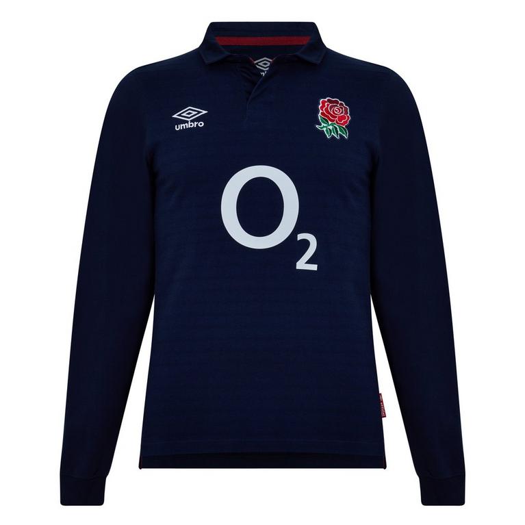 Marine - Umbro - England Rugby Alternate Classic Long Sleeve Shirt 2023 2024 Adults - 1