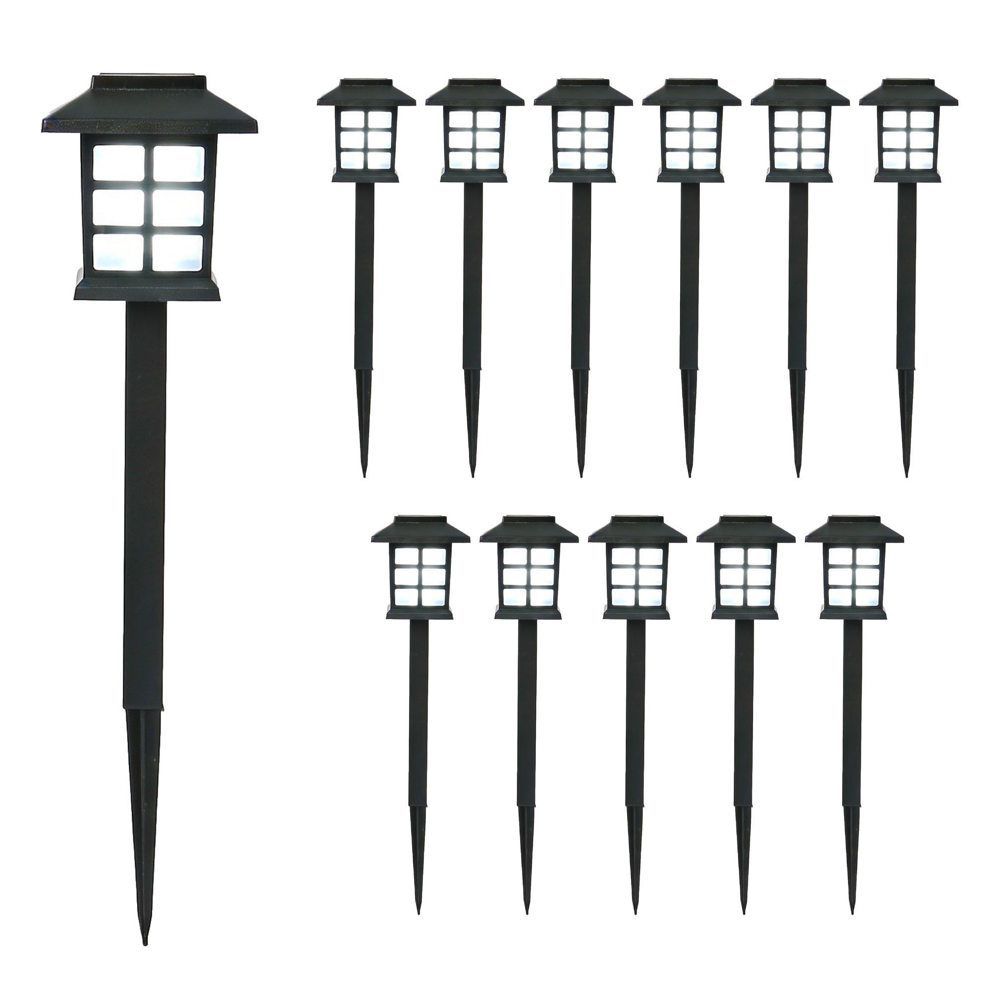 Black - Streetwize - Pack of 12 Solar Pathway Light - 1