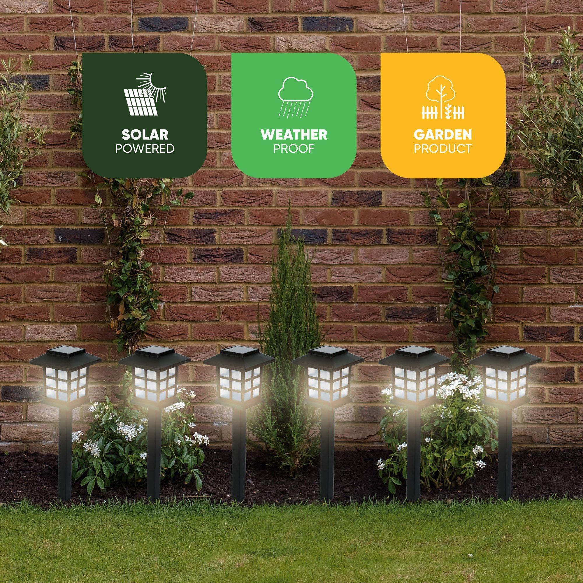 Black - Streetwize - Pack of 12 Solar Pathway Light - 3