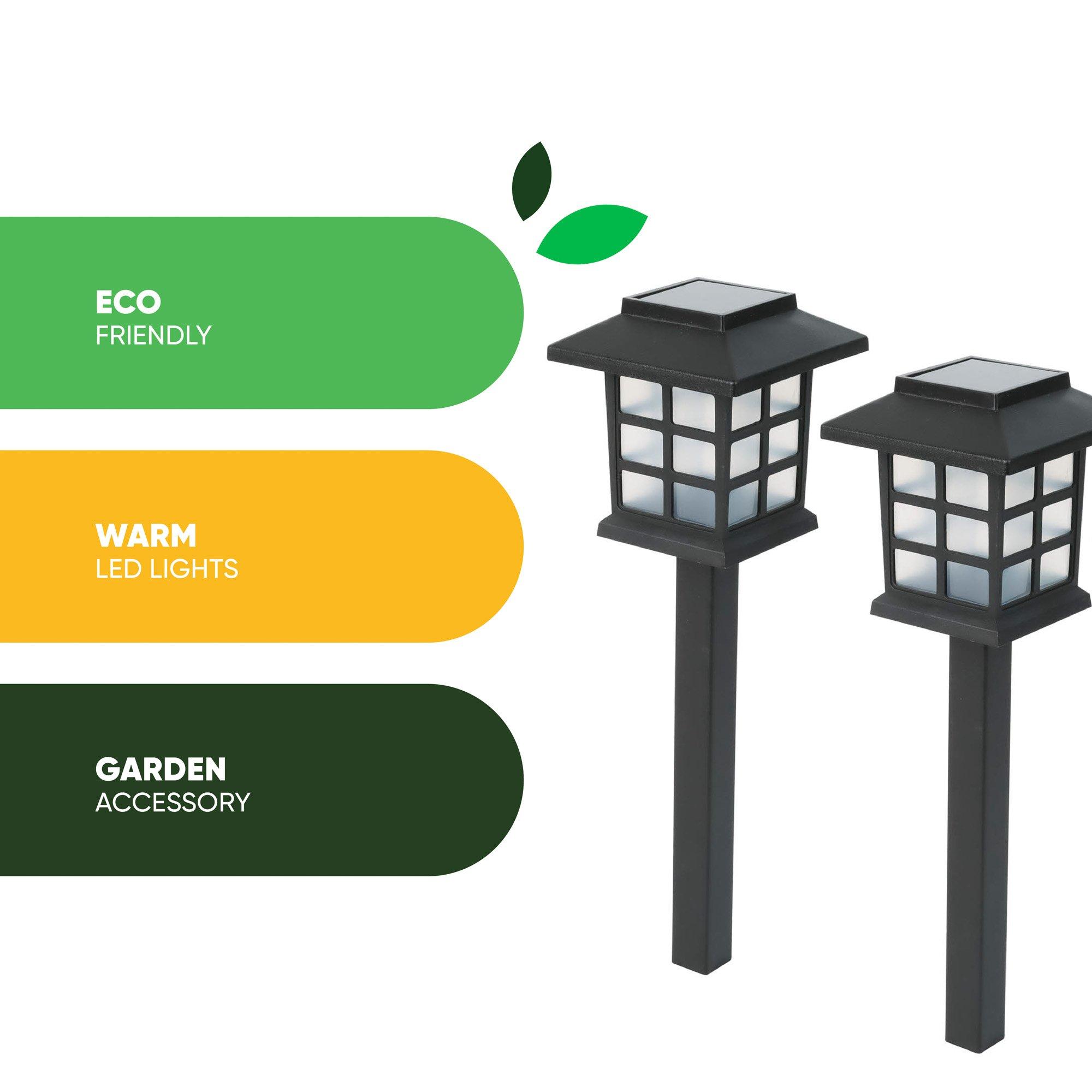Black - Streetwize - Pack of 12 Solar Pathway Light - 4