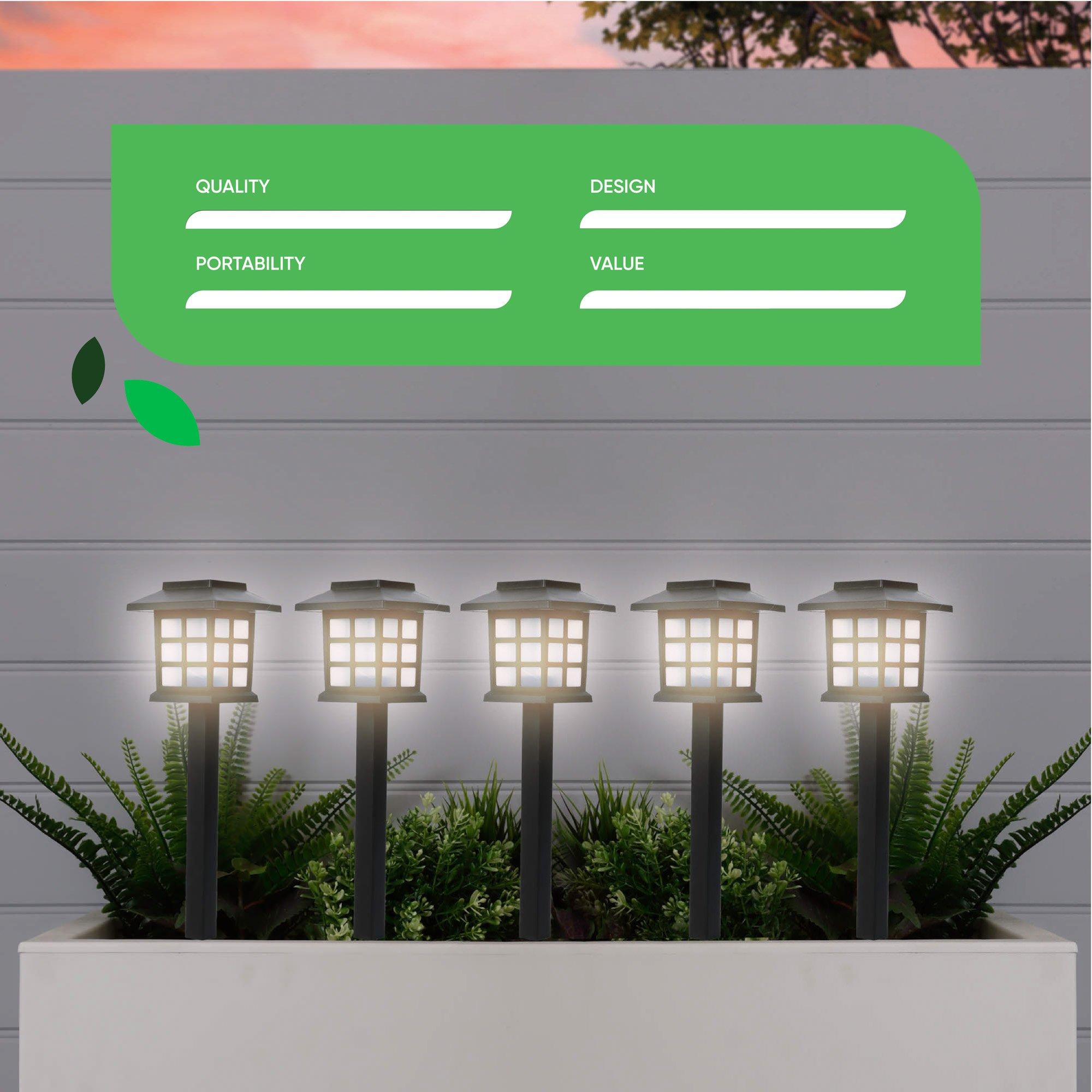 Black - Streetwize - Pack of 12 Solar Pathway Light - 6