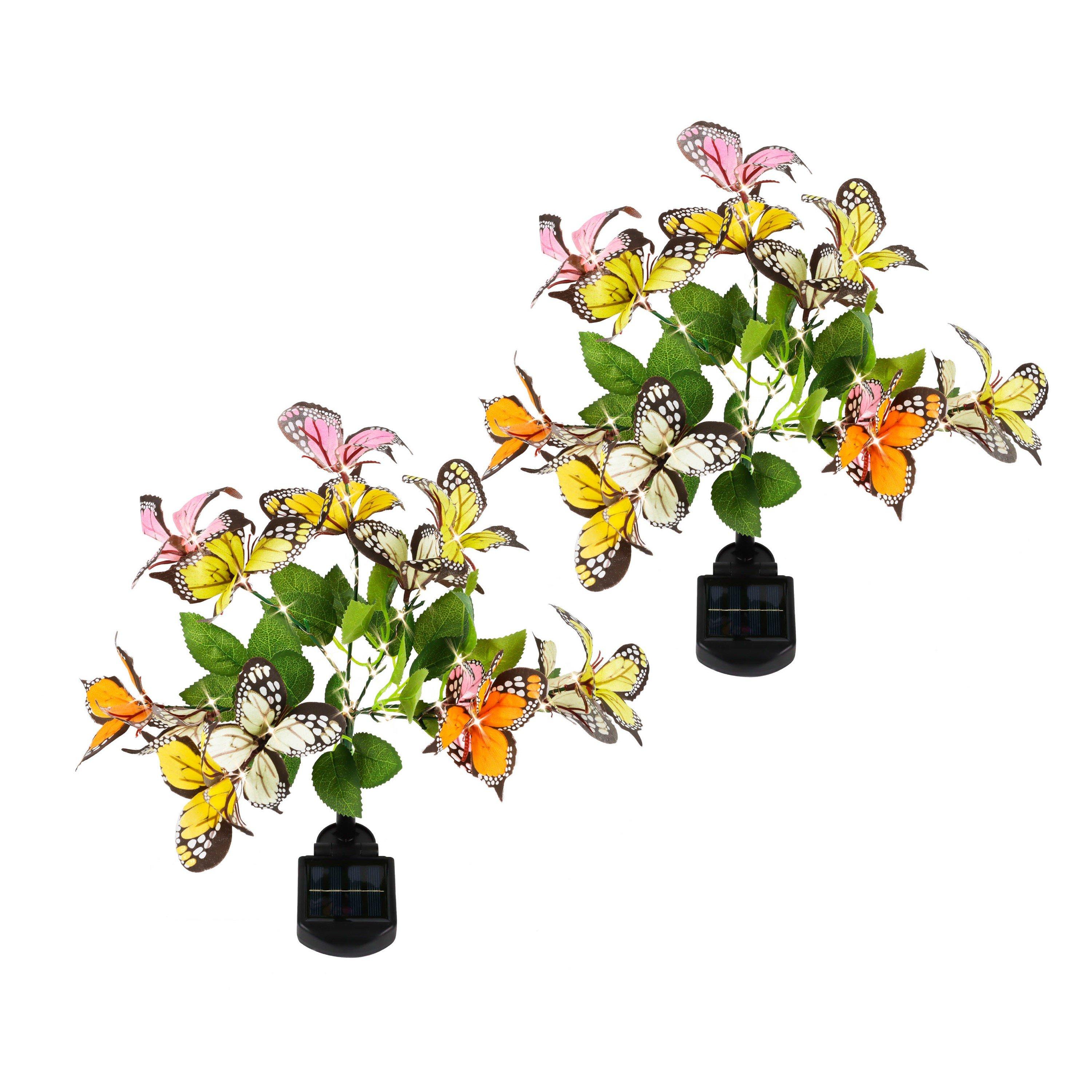 Multi - Streetwize - Pack of 2 Solar Butterfly Decoration Light - 8