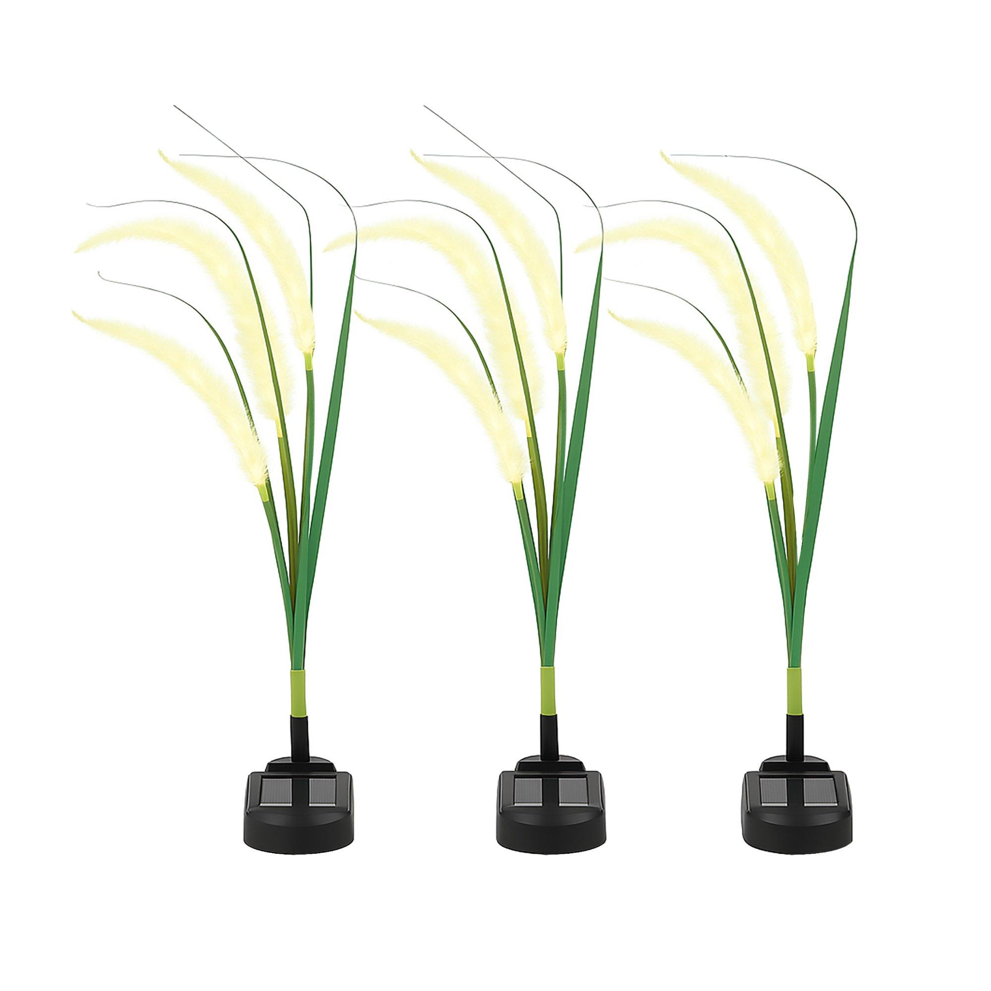 Streetwize Pack of 3 Solar Setaria Viridis Stake Light