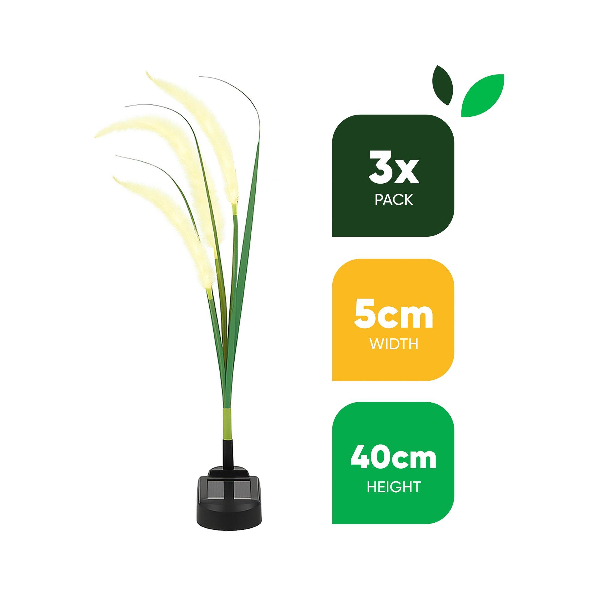 Yellow - Streetwize - Pack of 3 Solar Setaria Viridis Stake Light - 2