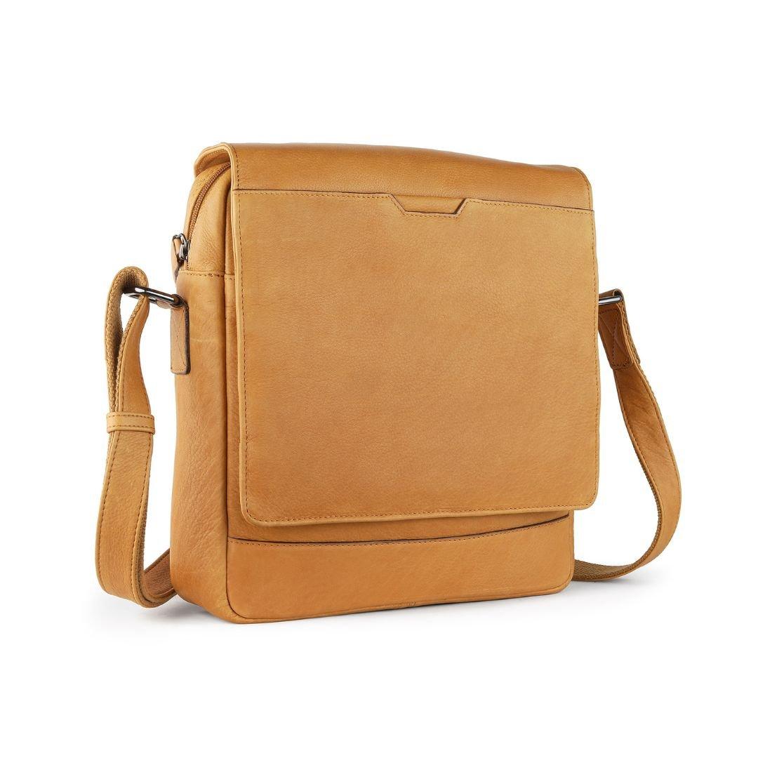 Cognac - PRIMEHIDE Leather - Crossbody Messenger Bag - 2