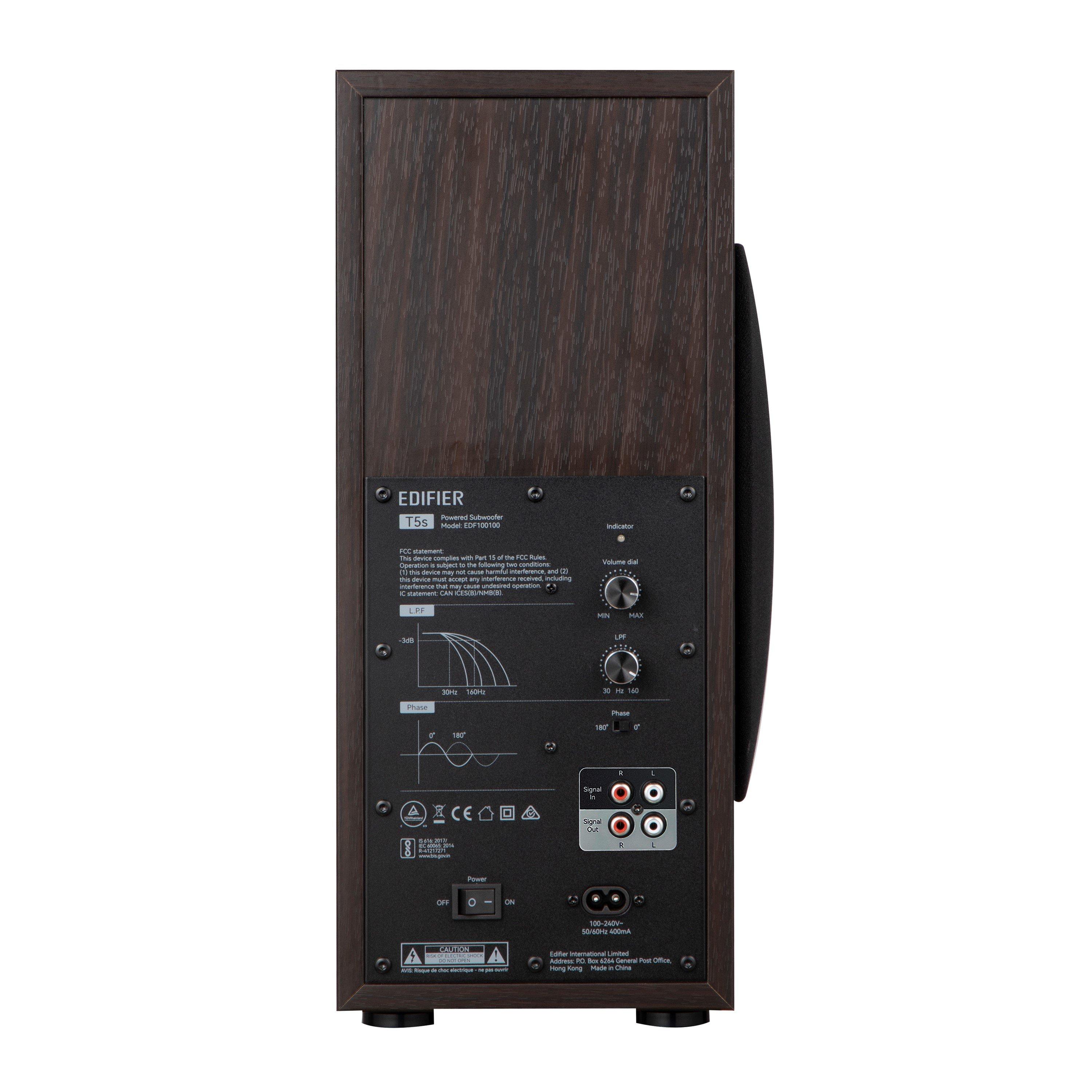 Brown - Edifier - Edifier T5s Powered Subwoofer - Brown - 7