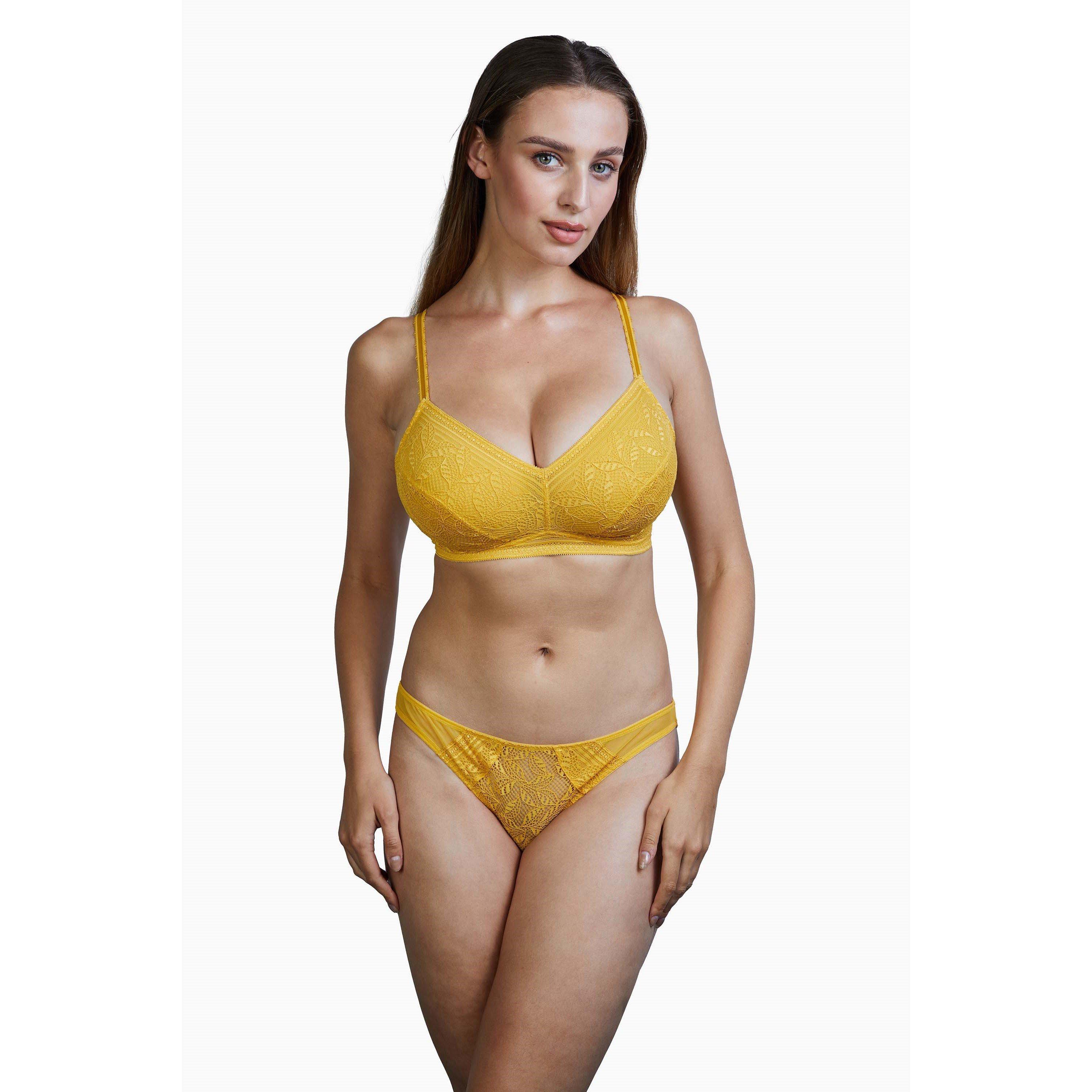 Yellow - Playful Promises - Emma Mustard Yellow Ultimate Comfort Wireless Bra - 3