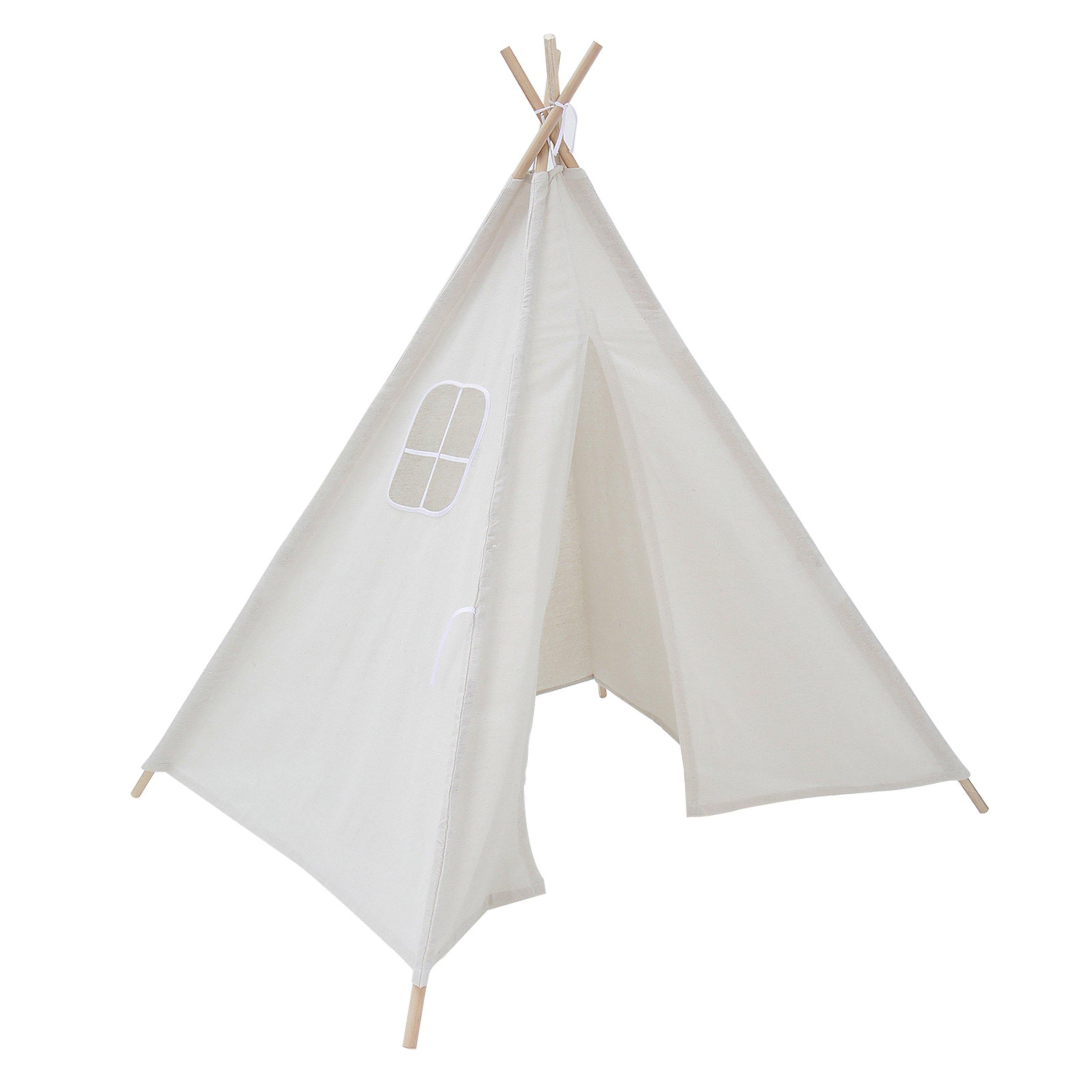 White - KIDKID - Kids Indian Playhouse with Window White - 2