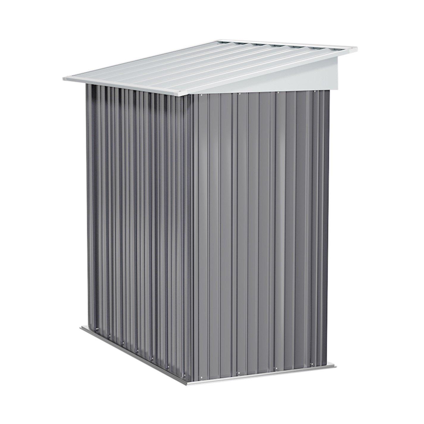 Grey - Breeins - Outdoor 5x3Fts Metal Garden Storage Shed  Grey - 4
