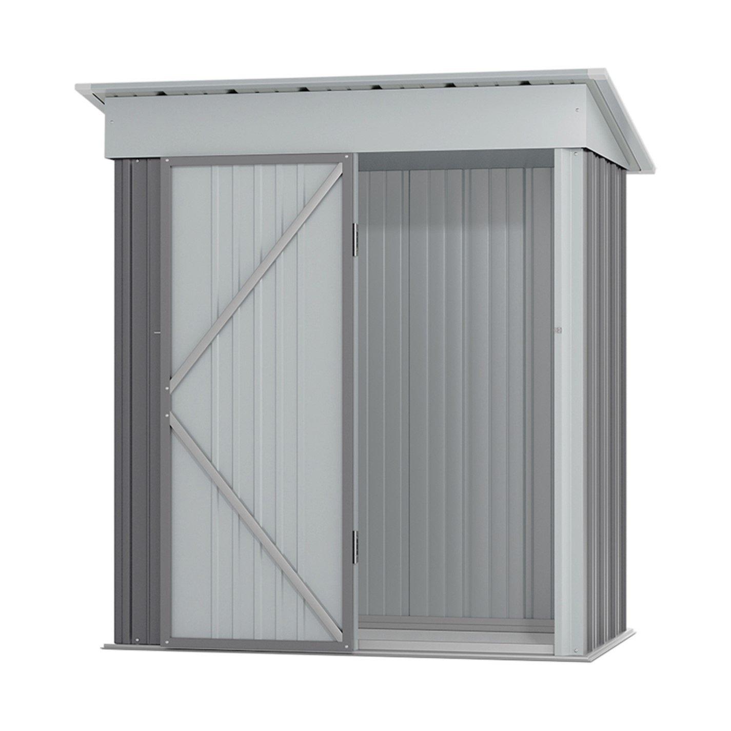 Grey - Breeins - Outdoor 5x3Fts Metal Garden Storage Shed  Grey - 5