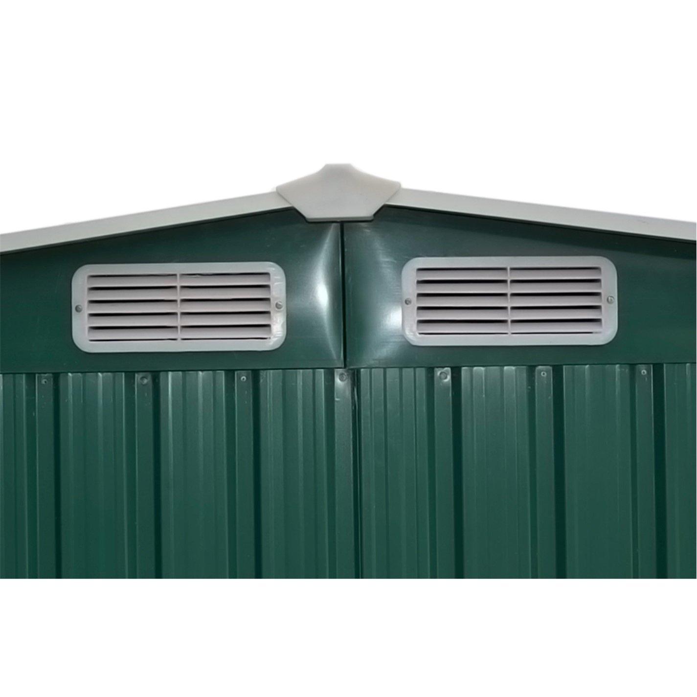 Green - Breeins - Outdoor 10x8Fts Metal Storage Shed Green - 4