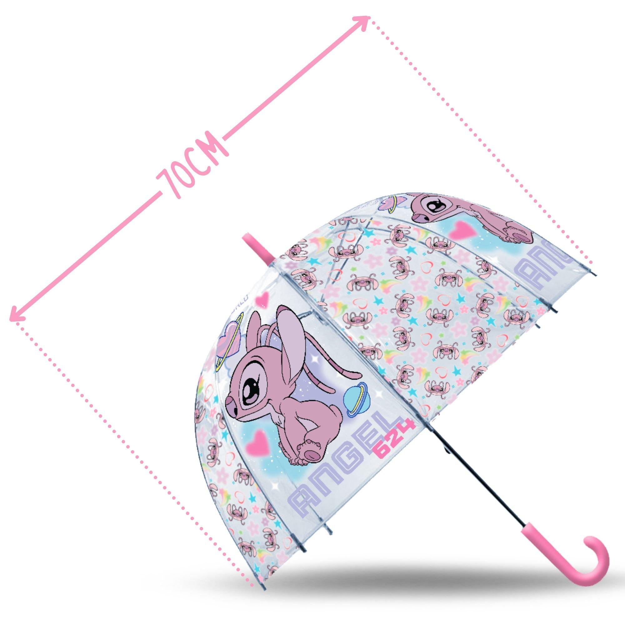 Pink - Disney Stitch - Stitch & Angel Bell Umbrella 46cm - 2