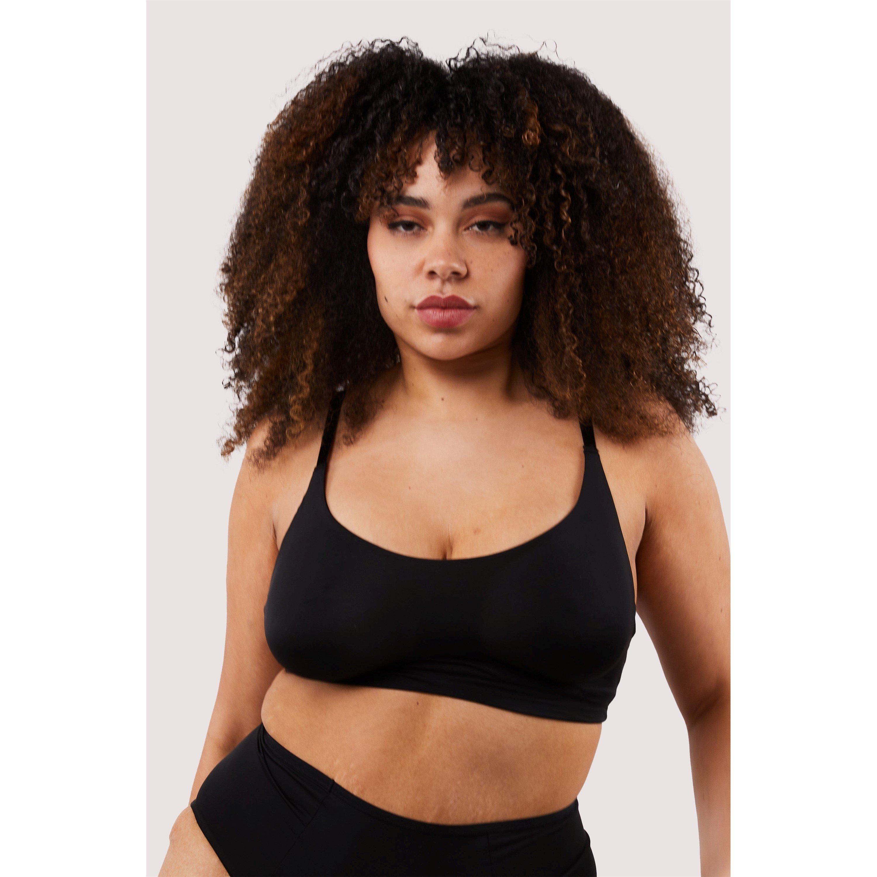 Black - Playful Promises - Second Skin Black Recycled Crop Top Bra - 4