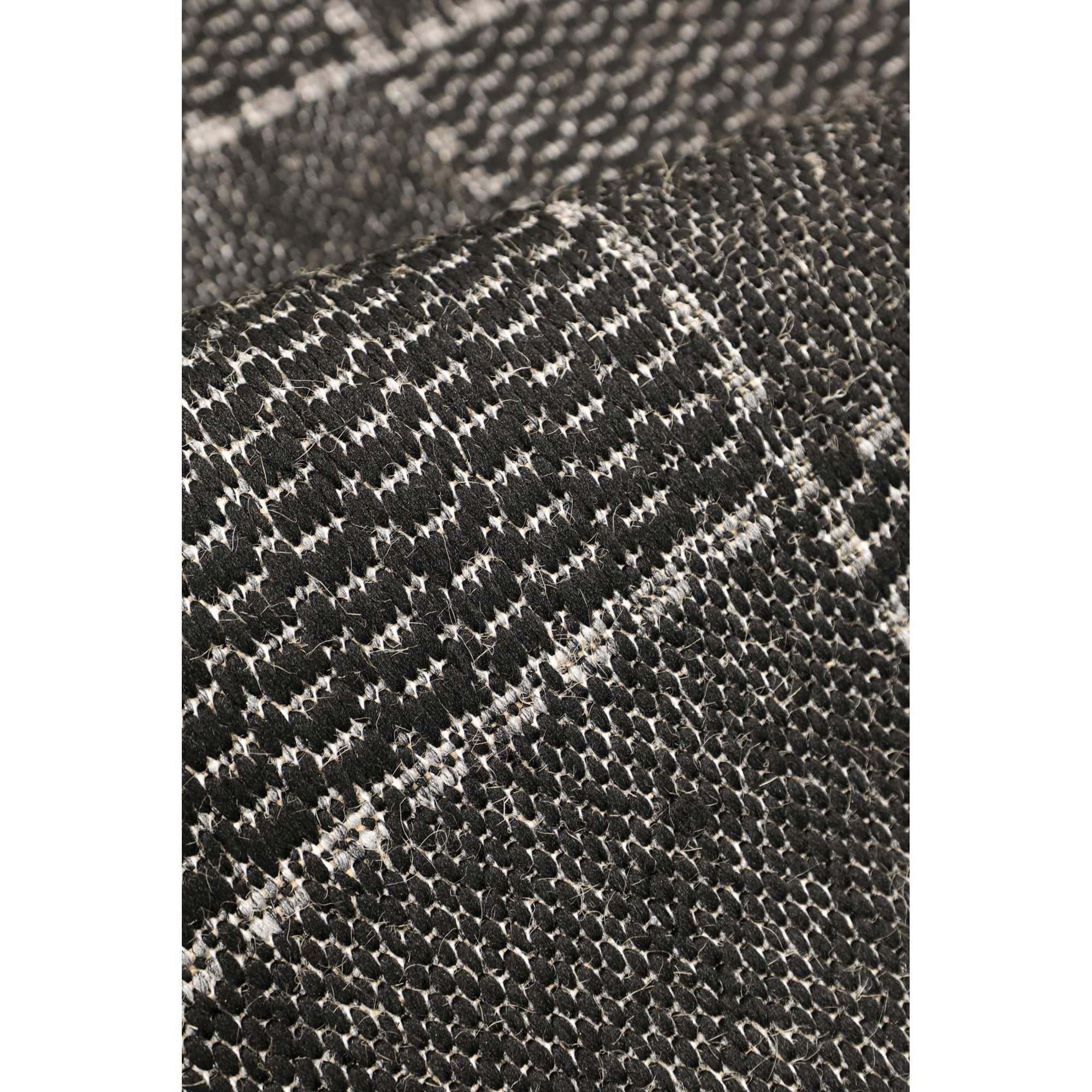 Black - Homemaker - Check Gel Flatweave Rug Black - 5