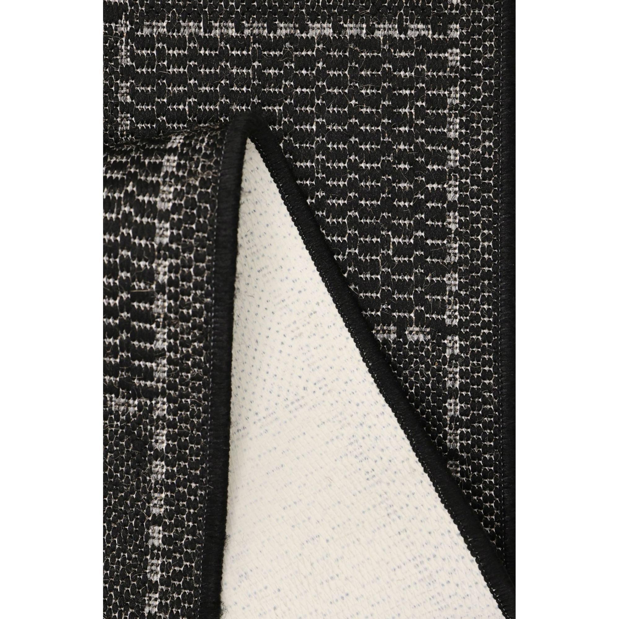 Homemaker Check Gel Flatweave Rug Black | FRASERS