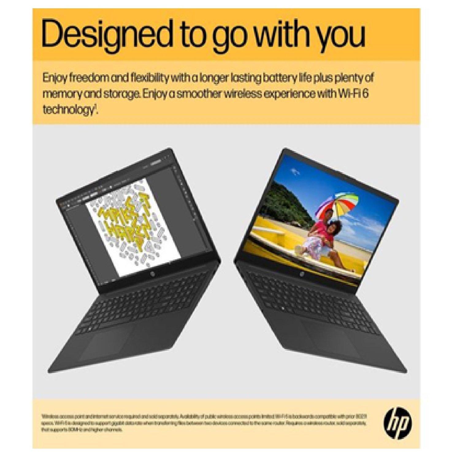 Black - HP - 15-fc0536sa 15.6 Laptop - AMD Ryzen 3 256 GB Je - 4